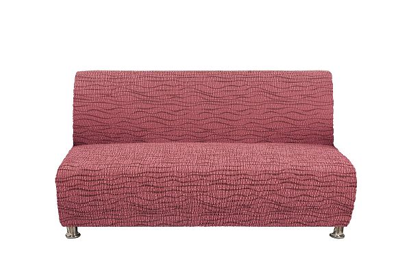Еврочехол Чехол на 3-ех местный диван "Тела" Ридже бордовый без подлокотников