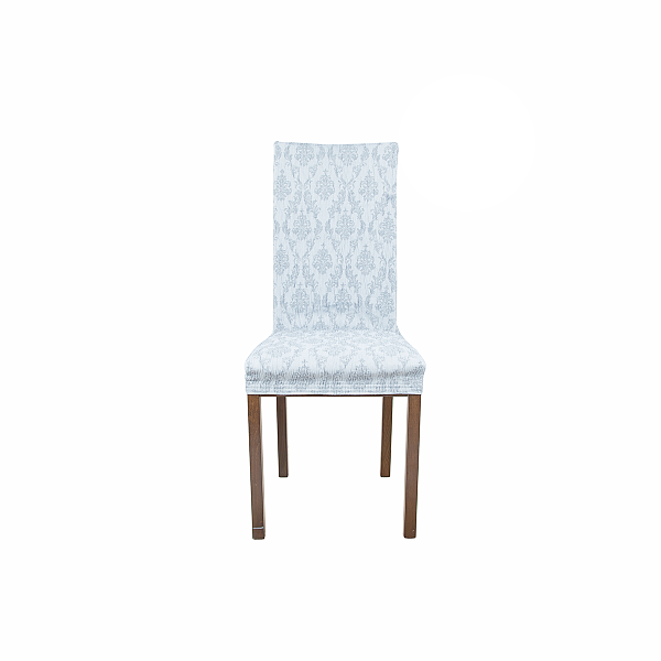 Еврочехол Чехол на стул со спинкой 50 см Орна Серый (2 штуки)