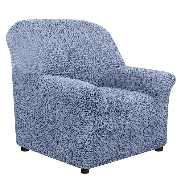 Еврочехол Чехол на кресло Микрофибра Пепельно-голубой