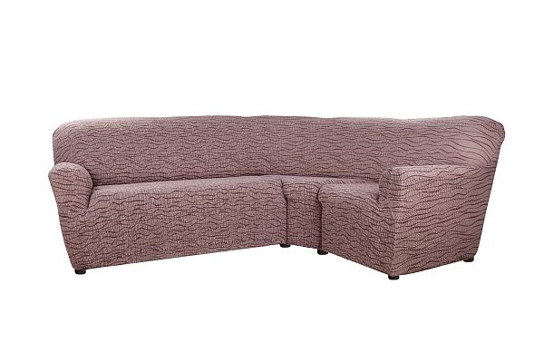 Еврочехол Чехол на классический угловой диван "Тела" Ридже кофейный